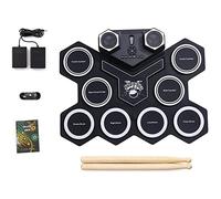 Rotolo Elettronico Up Midi Kit Da Tamburo Con Display A Colori A 7 Segmenti, Con Jack For Cuffie, Altoparlante Integrato E, Bacchette A Tamburo, Pedali A Piede, Batteria Ricaricabile Da 1500 MAh
