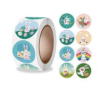 Rotolo Etichette Adesive Decorative A Tema Pasquale Da 500 Per Regali Addio Nubilato Piccole Imprese Confezioni Regalo Dessert Adesivi Con Uova Coniglietto Adesivi Decorativi