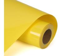 Rotolo in vinile per trasferimento termico, 30,5 cm x 3 m, per Cricut e Silhouette Cameo, facile da tagliare, design fai da te per magliette, vestiti, cappelli e altri tessuti, colore giallo