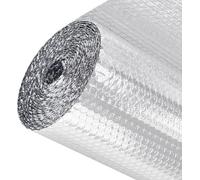 Rotolo Isolante Riflettente A Doppia Bolla di Alluminio Autoadesivo, Scudo Termico Isolamento Termico Barriera Radiante per Finestre RV Condotti Radiatore Tetto Parete Capannone, Silver, 1 * 30m