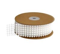 Rotolo Lunghezza 5 Iarde Corda Beige Perline Ghirlanda Centrotavola Matrimonio