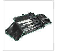 ROTOLO MACELLO 4 PZ. NERO SANELLI 3 COLTELLI 1 ACCIAINO CUCINA ACCIAIO INOX