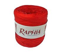 ROTOLO NASTRO RAPHIA SYNTETIC RAFIA BOBINA 200 MT LARGH. 8 MM COLORE ROSSO WATERPROOF