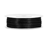 Rotolo Nastro Satin NERO H 3 mm X 50 Mt - Raso Decorazione Bomboniere Matrimonio Halloween