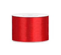 Rotolo Nastro Satin ROSSO H 50 mm X 25 Mt - Raso Decorazione Bomboniere Matrimonio Laurea Natale San Valentino
