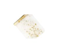 Rotolo Organza runner Addobbi Matrimonio Rami Fiori Decorazioni Oro