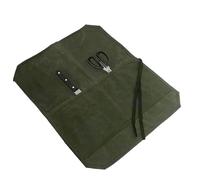 Rotolo per coltelli da chef, borsa multiuso arrotolabile per coltelli, tracolla regolabile, con 7 scomparti per chef, resistente per coltelli da cucina, Verde militare, Refer to description,
