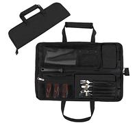 Rotolo per coltelli da chef da 45,7 cm, resistente borsa per coltelli Oxford con 13 scomparti, custodia portatile con manico per viaggi, campeggio, escursionismo, Nero , 18 inches, Classico