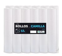 Rotolo per Lettino, Rotolo di Carta per Lettino per Procedure Mediche, Massaggi, Trattamenti Estetici e Spa, Carta per Lettino Estetico e Massaggio (59cm x 67m goffrata riciclata, 12 unità)