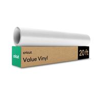 Cricut Rotolo di vinile permanente, bianco, 6,1 m, autoadesivo, per l'uso con tutte le macchine da taglio Cricut