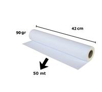ROTOLO PLOTTER cm 42 x 50 mt 90 gr/mq ANIMA 50 OTTIMA CARTA BIANCA