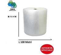 Rotolo pluriball 100 mt metri altezza 30 50 75 100 cm materiale da imballaggio