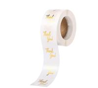Rotolo ringraziamento con adesivi per buste | Chiusure in lamina d ' oro trasparente, 500 etichette da 2, 5 cm / 0, 98 pollici per confezioni scatole e