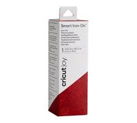 Rotolo termoadesivo 14x48 cm rosso con glitter