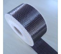 Rotolo tessuto vera fibra carbonio 200 g/m² 12K UD PLAIN unidirezionale 10cmx3mt