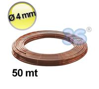 Rotolo tubo rame ricotto 50 mt Ø 4 mm - per refrigerazione