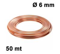 Rotolo tubo rame ricotto 50 mt Ø 6 mm - per refrigerazione