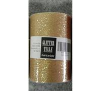 Rotolo Tulle glitter glitterato ORO 12.5 cm x 100 METRI