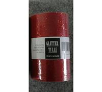 Rotolo Tulle glitter glitterato ROSSO 12.5 cm x 100 METRI