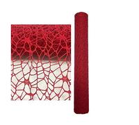 Rotolo Tulle Rosso Rete Spider Traforata Polycotton 48 cm x 5 Yards 4,60 Metri Confezioni Regalo Decorazioni Floreali