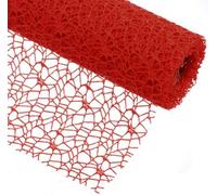 Rotolo tulle Rosso rete spider traforata polycotton 48 cm x 5 yards 4,60 Metri confezioni regalo decorazioni floreali
