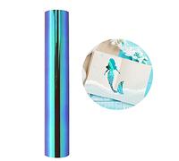 Rotolo Vinile con Retro Adesivo - 30,5x152cm Viola Verde Permanente, Pellicola Autoadesiva in Vinile Plotter per Decorazioni, Progetti di Bricolage - Funziona con Rilievo di taglio e contorno