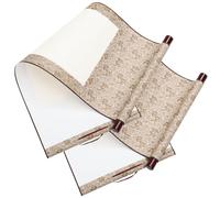Rotolo Vuoto in Carta Mini 2 Pezzi per Calligrafia e Pittura Cinese | Appendibile, Assorbimento Lento, Facile da Riporre, Adatto per Acquerello e Pennello Cinese, Marrone