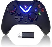 ROTOMOON Controller di gioco wireless con illuminazione a LED compatibile con Xbox One S/X, Xbox Series S/X Gamepad, Joypad remoto con adattatore wireless 2.4G perfetto per giochi FPS