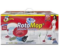 Rotomop DOR442 Scopa con Secchio di Tergipavimento Rosso