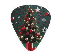 Rotonda Ball Christmas Tree Guitar paddle, basso, chitarra elettrica o Hawaii quattro corde (12 confezioni, sottile, medio, pesante)