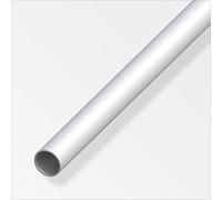 Rotonda tubo 1 m x 8 mm x 1 mm - alluminio anodizzato argento