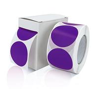Rotondi 38 Mm Viola Autoadesivi in Rotolo - Piccoli Punti Etichette Codici Colore Cerchi Rimovibili Resistenti Alle Intemperie Con Dispenser Scatola 500 Pezzi