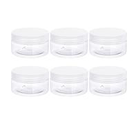 Rotondi Barattoli Plastica con Trasparente Vite Top Coperchio,3oz/100ml 6pz