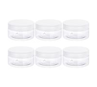 Rotondi Barattoli Plastica con Trasparente Vite Top Coperchio,3oz/100ml 6pz