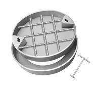 rotondi coperchio telaio Chiusino Invisibile Per Terminal Aeroportuali, Autostrade Urbane, Chiusini Rotondi In Acciaio Inox Per Scuole/strade, Pannello Di Scarico(H 5cm/2in,Dia 63cm/25in)