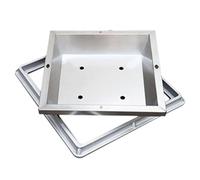 rotondi coperchio telaio Copertura Per Fognatura In Acciaio Inossidabile Per Giardini, Scuole, Strade, Coperchio Per Tombino Incorporato Con Fori Di Drenaggio(45cm x 40cm x 12cm)