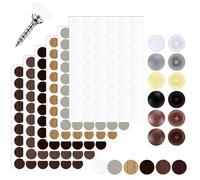 Rotondi Coprivite in Plastica,Tappi a Vite per Viti a Croce-300pz (6 colori),Con 6 adesivi per viti,Per viti da parete, armadietti e altre viti esteticamente sicure