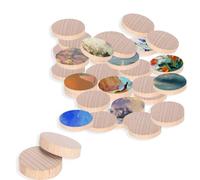 Rotondi Non Finiti Cerchi in Legno Ornamenti per Fai Da Te, 100 Pezzi Dischetti Legno Grezzo Fette per Fai Da Te Creativo Artigianato Decorazioni (3CM)