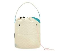 Rotondo Bianco Creature Art Crochet Borse Crochet Carrier Bag con fori Borsa di Stoccaggio per Strumenti di Lavoro a Maglia Accessori