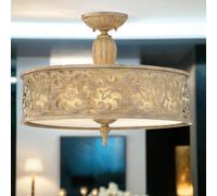 Rotondo Deckenleuchte Metallo Vetro Ø52cm Blendarm Pranzo Soggiorno Annata Lampe