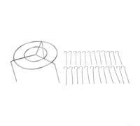 Rotondo Hanging Spiedo Rack per friggitrice ad aria in acciaio inox (grill+ | Distribuzione uniforme del calore, per una cottura versatile di carne e verdure, struttura in acciaio inox