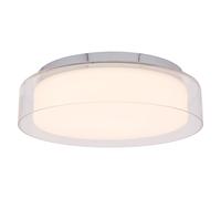Rotondo LED Deckenleuchte Cristie Metallo Vetro Ø35cm IP44 4000K Salotto Lampada