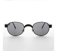 Rotondo Metallo Industriale Sole con Ampio Curvo Templi Nero/Grigio - Ollie