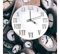 Rotondo Numeri Romani a Forma Di Muro Orologi - Standard O Large,Svariati