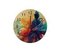 Rotondo Orologio da Parete,Tai Chi Master Clorful,Decorativo Orologio da Muro Moderno Orologi da Cucina per Ufficio Cucina 25cm