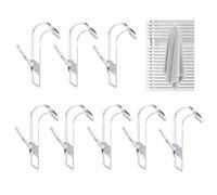 Rotondo per Termosifone 8 Pezzi Ganci Termoarredo Bagno Ganci per Termoarredo Bagno Appendino per Termoarredo Appendi Asciugamani Bagno per Tutti I Radiatori Standard (Trasparenti)