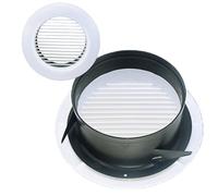 Rotondo Soffit Vent, Parete Cappa D'aria, Diffusore a soffitto da parete bianca, Presa di Ventilazione Esterna con Schermo Incorporato a Rete per Soffitto Cucina e Bagno(125mm(5in))