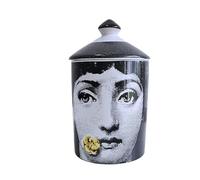 ROTOOY Lina Cavalieri - Barattolo in ceramica per aromaterapia, portapenne Fornase, mini vaso, vassoio porta candela, bottiglie decorative per la casa, barattoli decorativi (C12)