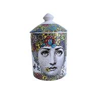 ROTOOY Lina Cavalieri - Barattolo in ceramica per aromaterapia, portapenne Fornase, mini vaso, vassoio portacandele, bottiglie decorative per la casa, barattoli decorativi (C5)