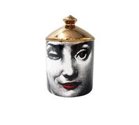 ROTOOY Lina Cavalieri Vaso per candele in ceramica per aromaterapia, Fornase portapenne, barattolo di ceramica di bellezza, mini vaso, porta candele, bottiglie decorative per la casa(A20)